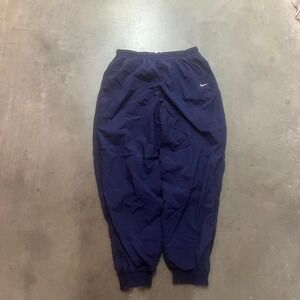 Vintage Nike‎ men's blue baggy track pants 90s white tag lined xxl
